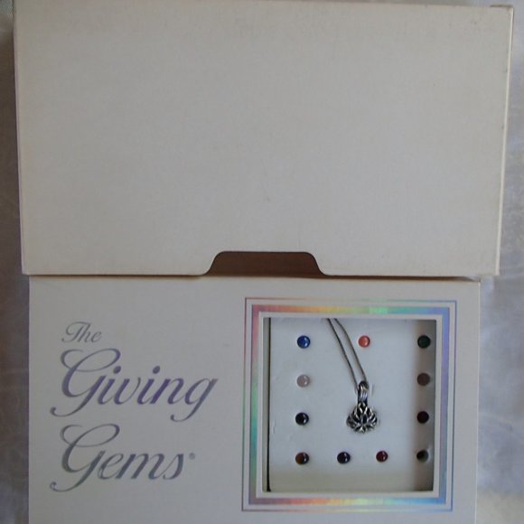 The Giving Gems Lucoral Museum Hawaii Sterling Silver Cage, Chain & 12 Gemstones - Picture 4 of 16